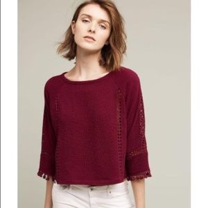 Anthropologie Olanda tassel sleeve blouse